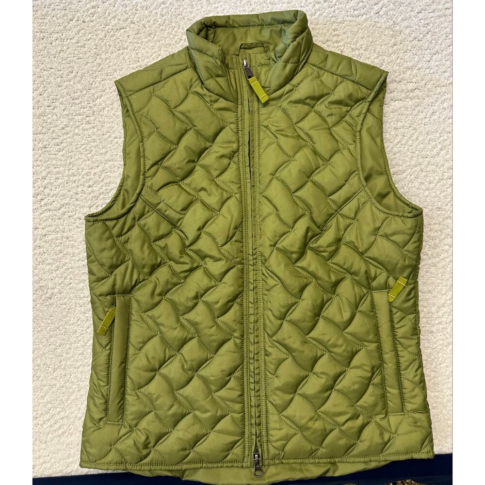 Olive Green Quilted Sleeveless Vest